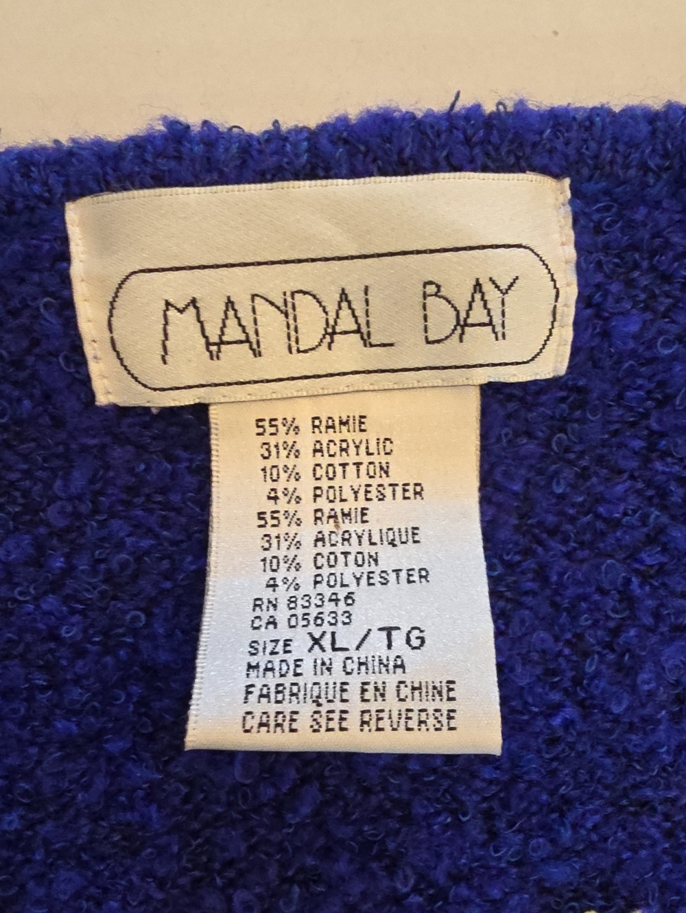 Mandal Bay Vintage 90s Halloween Zip Knit Cardigan Pumpkin Black Cat Bats XL - Picture 7 of 16